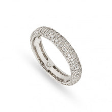 Carregar imagem no visualizador da galeria, Aliança de Casamento ROMANTIS em Ouro Branco c/ Zircónias Brancas ALR004249B